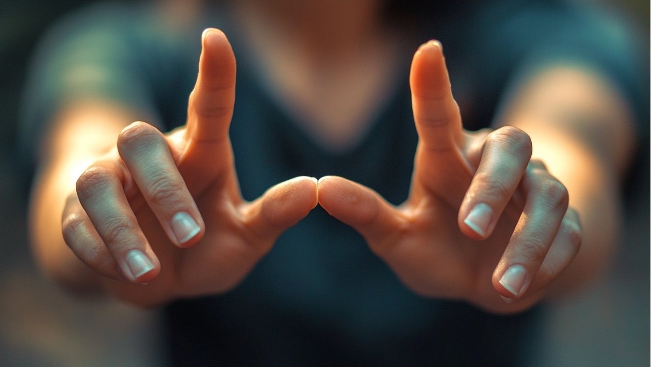 A close-up of a person's hands forming a gesture, symbolizing the complexity and expressiveness of sign languages