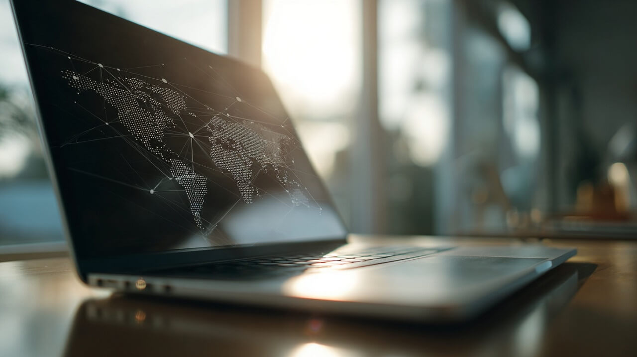 Website localization showing global reach and connected markets