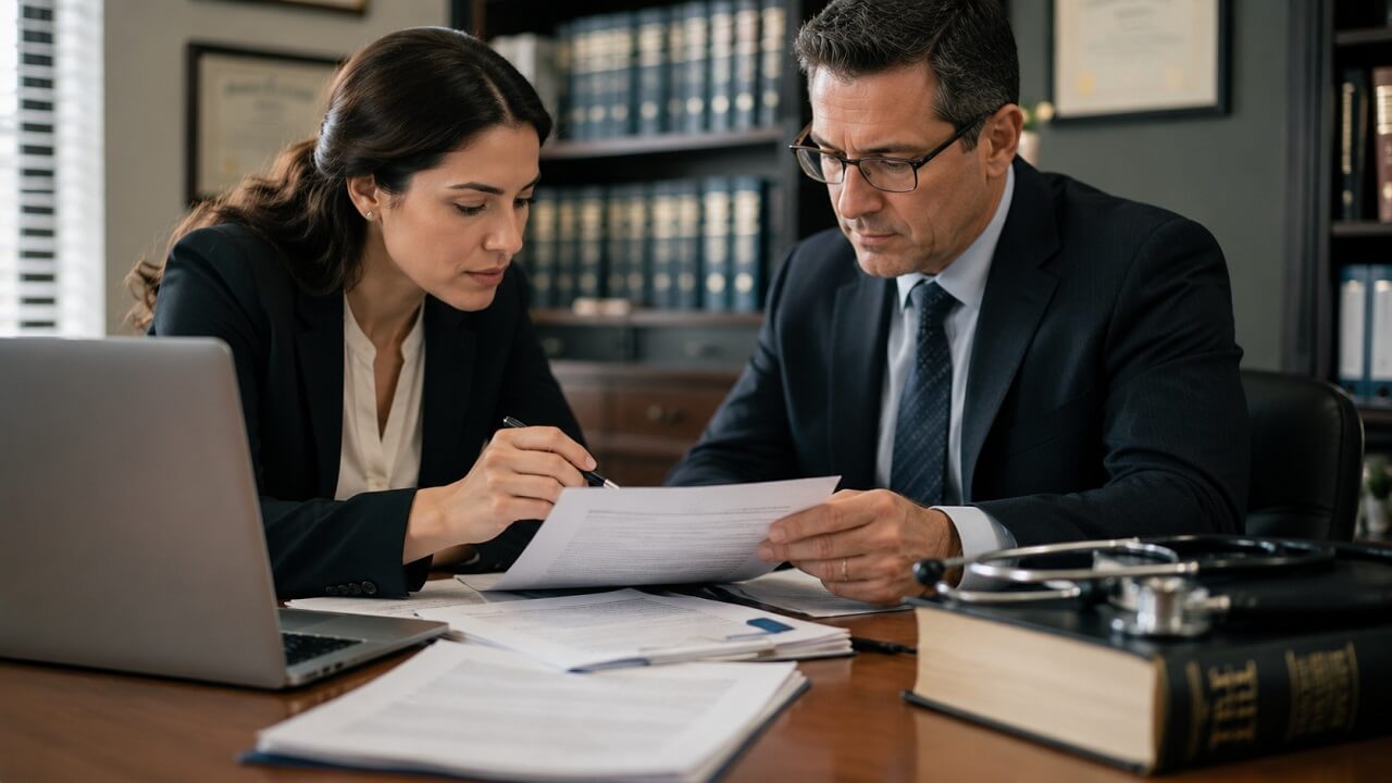 Language professional reviewing critical legal or medical documents where translation accuracy is essential
